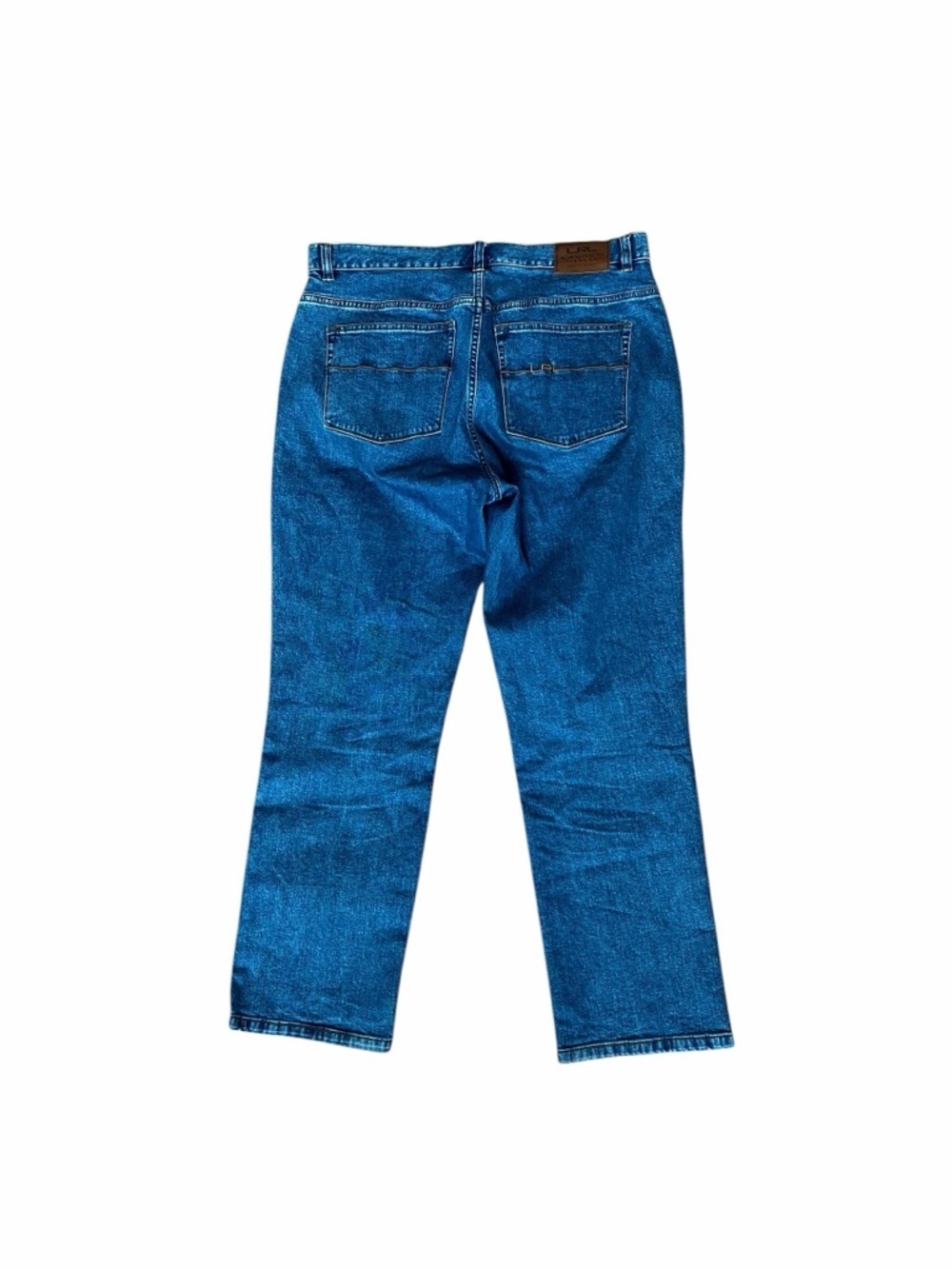 Lauren Ralph Lauren Women’s 12 Classic Blue Straight-Leg Denim Jeans - Picture 4 of 9